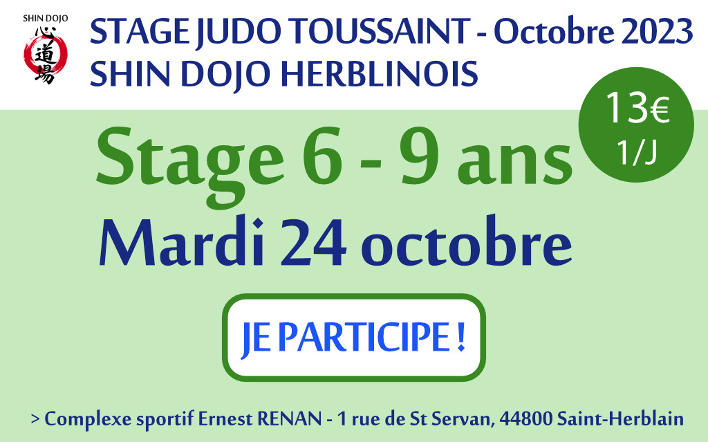 shindojo 2023 stage toussaint 6 - 9 ans